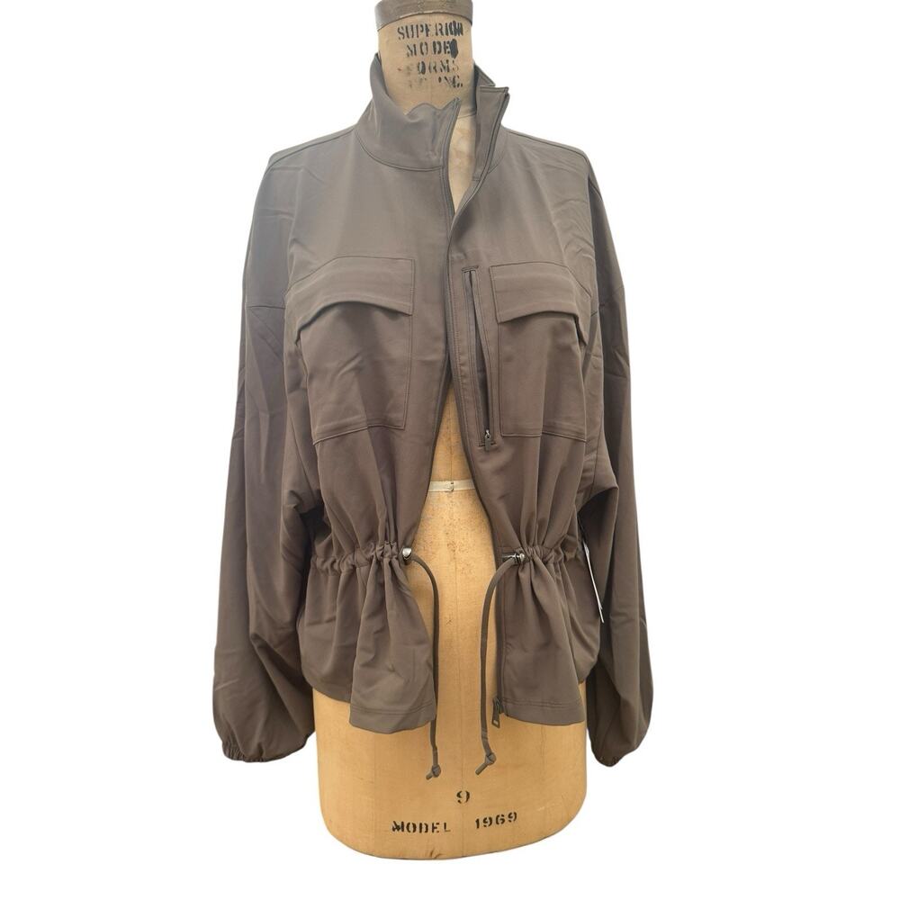 Beyond Yoga City Chic Jacket Size  Medium Slate Brown Lightweight NWT